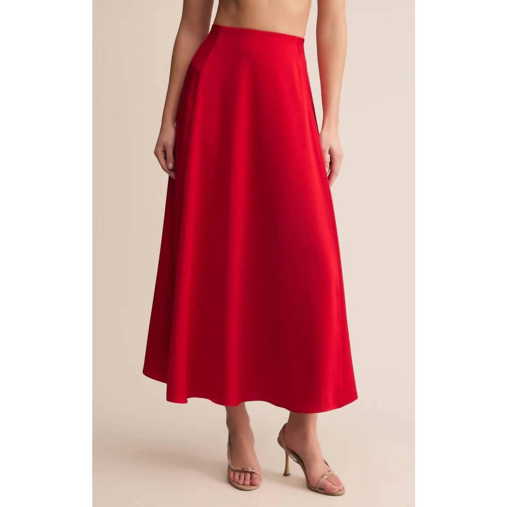 NEW Z SUPPLY northpointe midi skirt in festive red